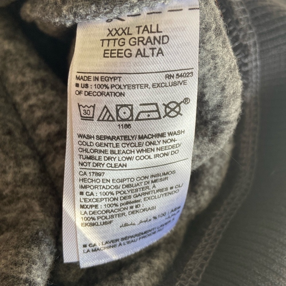 NWT Men’s Charcoal Micro Fleece Pullover by Old‎ Navy - 3XL Tall - Picture 8 of 8